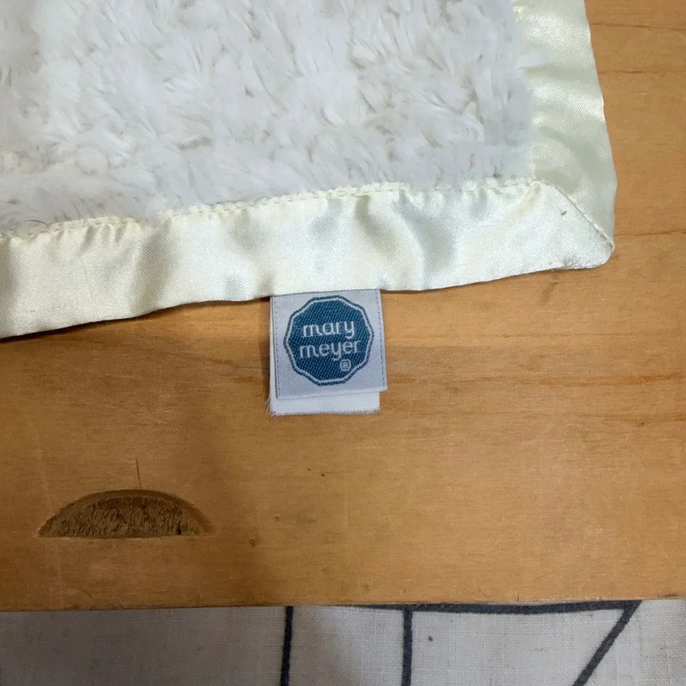 Mary Meyer Marshmallow Lamb Lovey‎ Security Blanket Cream Grey Satin Trim 13x13